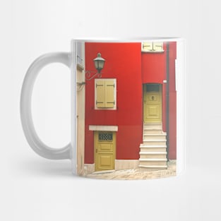 Red Mediterranean Facade Mug